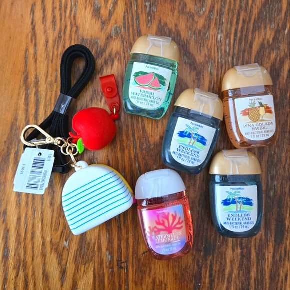 🛍BOGO 50% OFF✏️🍎🤲NWT‼️BBW Teacher Vibes Lanyard / ID Holder with Sanitizers - Picture 6 of 16